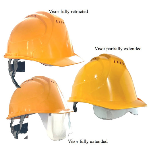 Helmet with Clear Visor Attached
