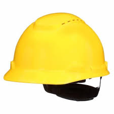 3M SecureFit Hard Hat H-702SFV-UV, Yellow, Non-Vented , 4-Point Pressure Diffusion Ratchet Suspension, with UVicator