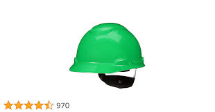3M SecureFit Hard Hat H-704SFV-UV,Green,Non-Vented,4-Point Pressure Diffusion Ratchet Suspension, with UVicator