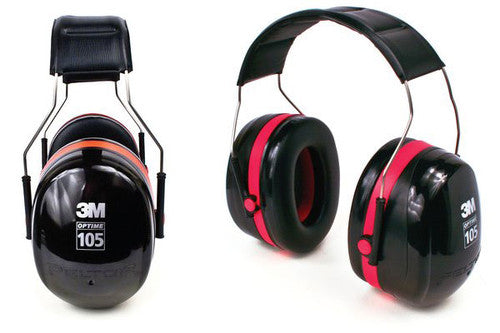 3M PELTOR Optime 105 Earmuffs H10A, Over-the-Head