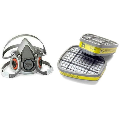 3M Half Facepiece Reusable Respirator 6200 (Double Cartridge)