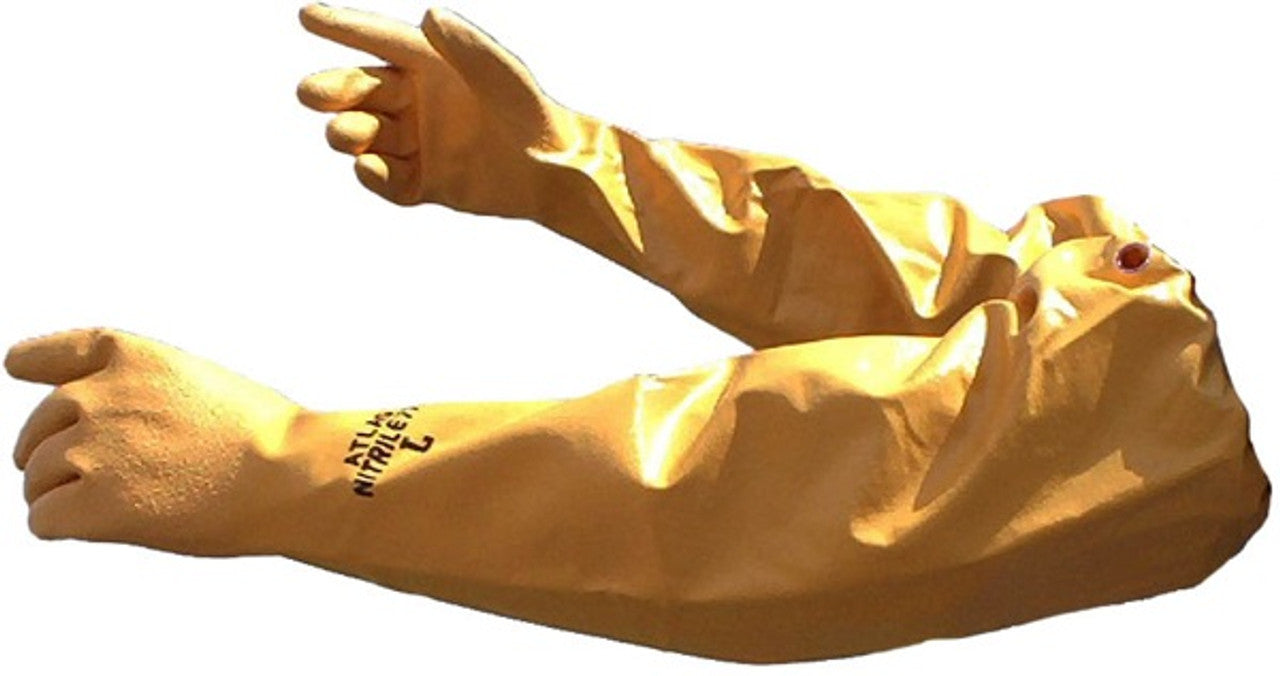 Yellow Shoulder Length Gloves