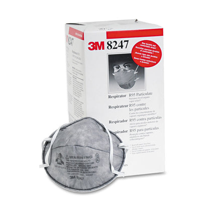 3M Particulate Respirator 8247, R95, with Nuisance Level Organic Vapor Relief 120 EA/Case
