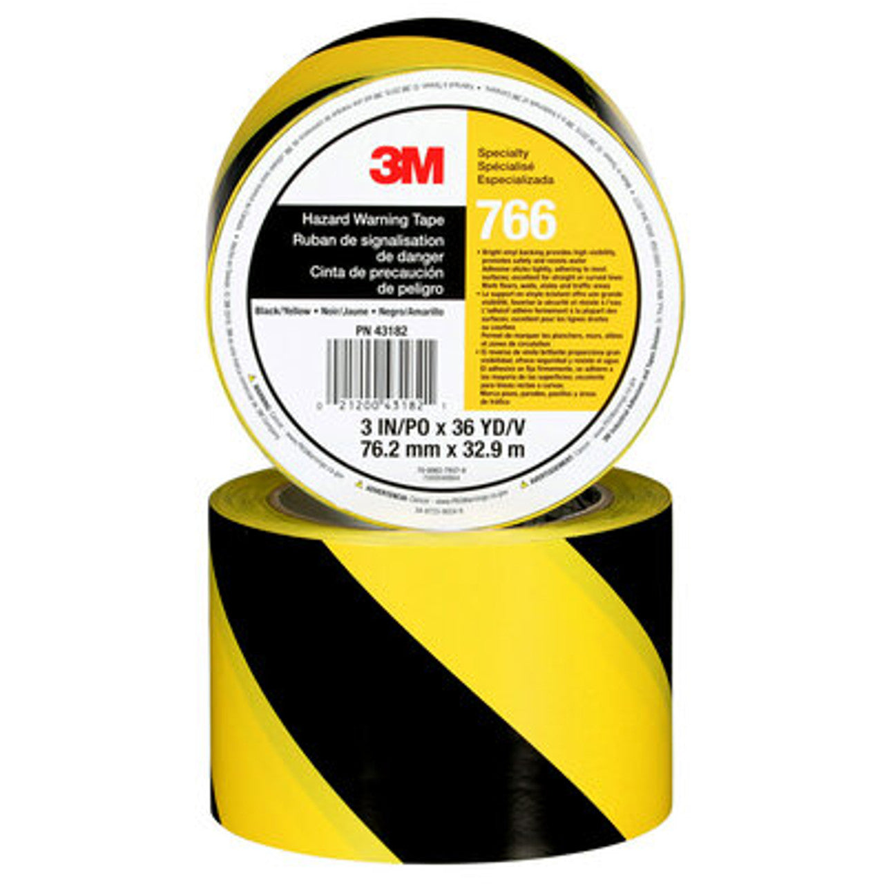 Lane Marking Tape Black & Yellow 2" (Brand - 3M)