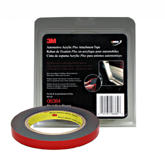 3M Automotive Acrylic Plus Attachment Tape 06384,Black, 1.12 mm