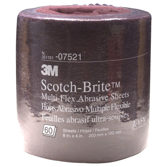 Scotch Brite sanding pad rolls Multiflex Maroon