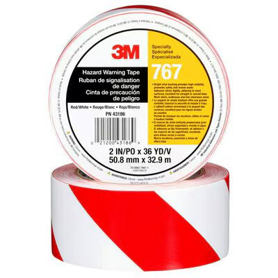 2" Red & White Lane Marking Tape
