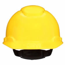 3M SecureFit Hard Hat H-702SFV-UV, Yellow, Non-Vented , 4-Point Pressure Diffusion Ratchet Suspension, with UVicator
