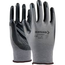 Mallcom P35NBA Polyester Knitted Seamless Nitrile Gloves