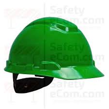 3M SecureFit Hard Hat H-704SFV-UV,Green,Non-Vented,4-Point Pressure Diffusion Ratchet Suspension, with UVicator
