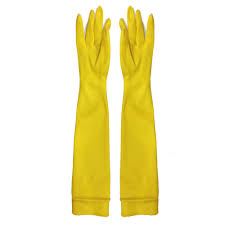 Yellow Rubber Gloves - Elbow Length